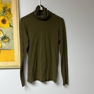 Peruvian Connection Forest Green Turtleneck Sweater